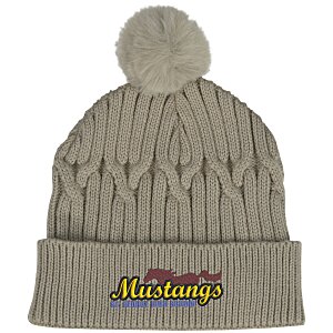 Traverse Cable Knit Pom Beanie Main Image