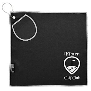 Golf Towel with Ball Cleaning Pouch Main Image