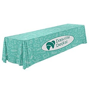 Serged Open-Back Polyester Table Throw - 12 feet - Full Colour Main Image