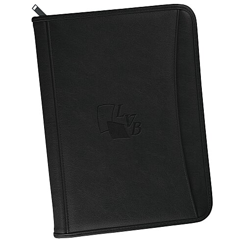Zippered Vinyl Portfolio - Debossed Main Image