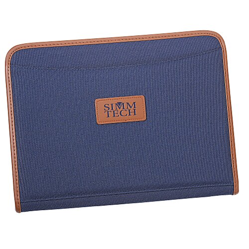Zippered Canvas Portfolio - Debossed Main Image