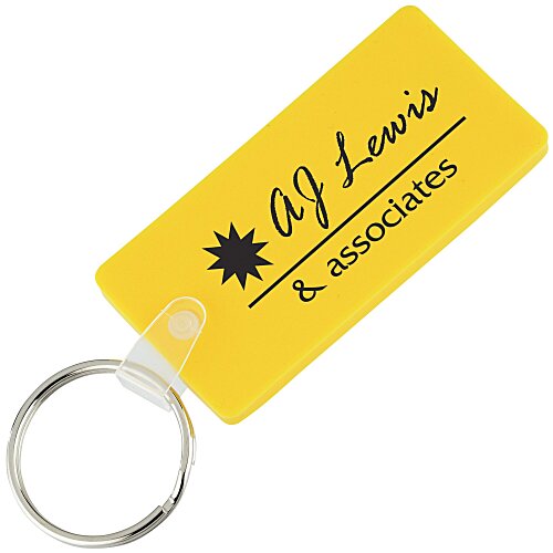 Rounded Corner Rectangle Soft Keychain - Opaque Main Image