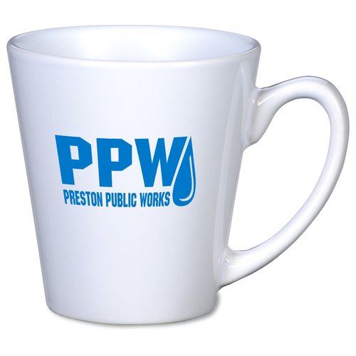 Cafe Mug - White - 12 oz. Main Image