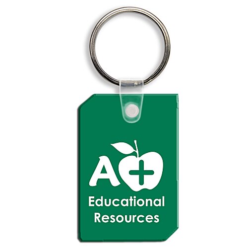 Dimensional Rectangle Soft Keychain - Opaque Main Image