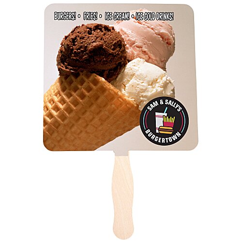 Hand Fan - Square - Full Colour Main Image