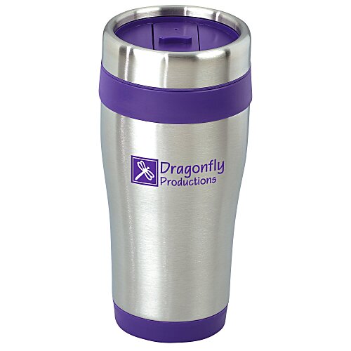 Steel Tumbler with Colour Trim - 16 oz Main Image