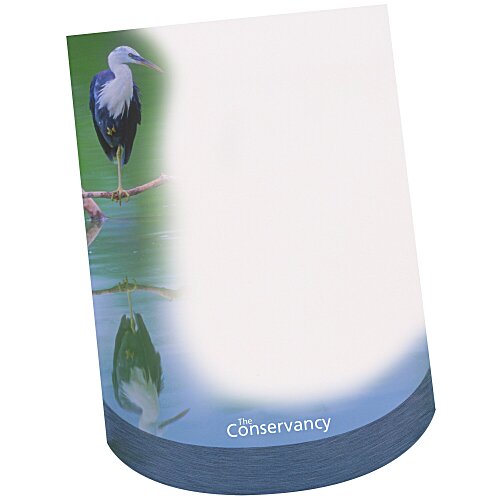 Beveled Sticky Notepad - Curve Shape Main Image