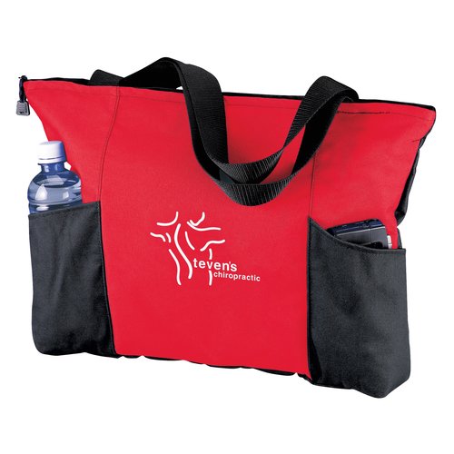 Double Pocket Zippered Tote Main Image