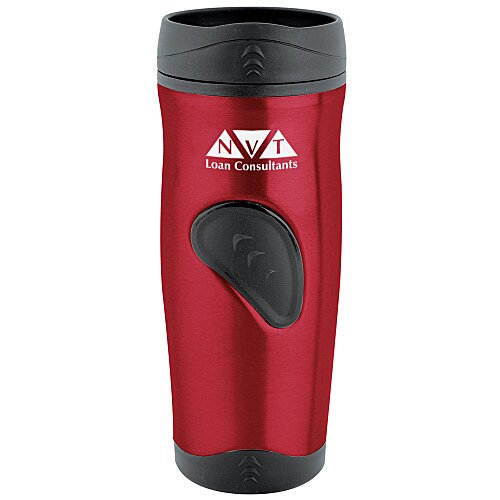 Stainless Thumbprint Tumbler - 16 oz. - Closeout Main Image