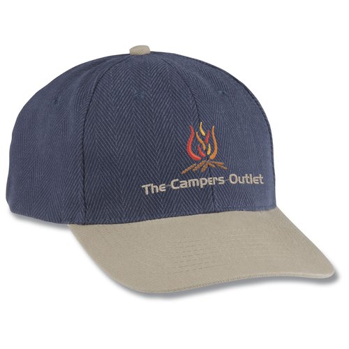 Semi-Low Fit Brushed Herringbone Cap - Closeout Main Image