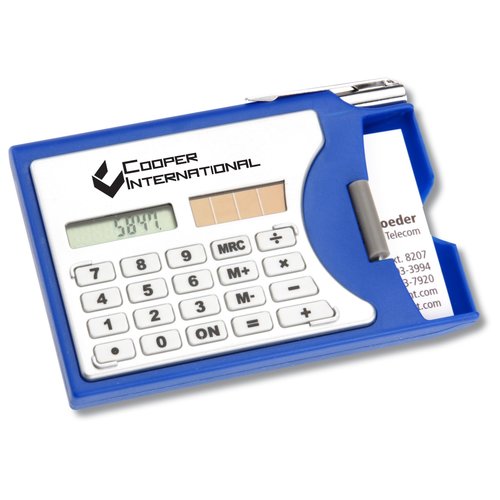 Calculator w/Business Card Holder and Pen Main Image