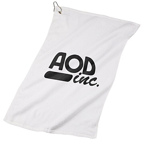 Deluxe Hemmed Golf Towel - White Main Image