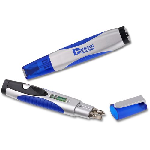 4 Bit Screwdriver, Level and LED Light - 24 hr Main Image