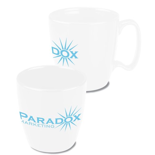 Square Handle Ceramic Mug - White - 16 oz. Main Image