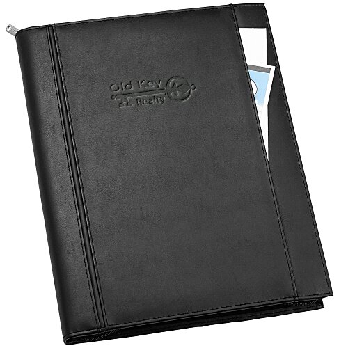 Pro-Tech Padfolio with Calculator and Notepad - Debossed Main Image