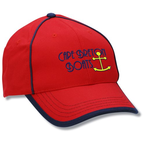 Contrasting Heavyweight Cotton Cap - Closeout Main Image