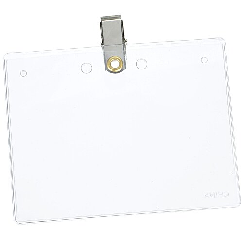 Vinyl Badge Holder with Bulldog Clip Main Image