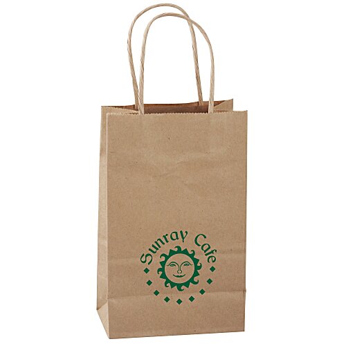 Kraft Paper Brown Shopping Bag - 8 inches x 5 1/2 inches Main Image