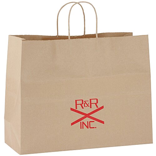 Kraft Paper Brown Shopping Bag - 12 inches x 16 inches Main Image