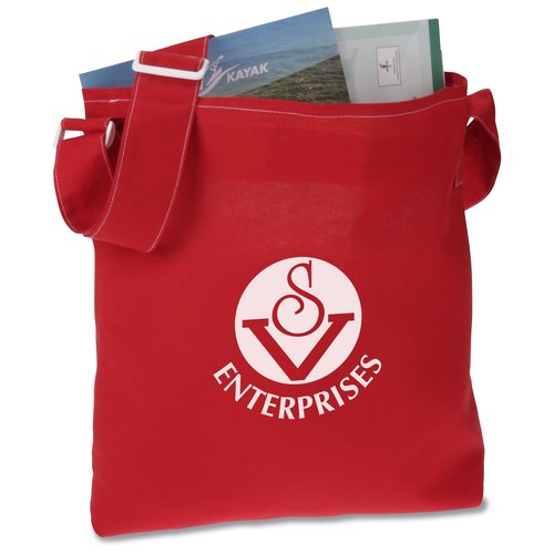 Contrast Stitch Sling Tote - Colours Main Image