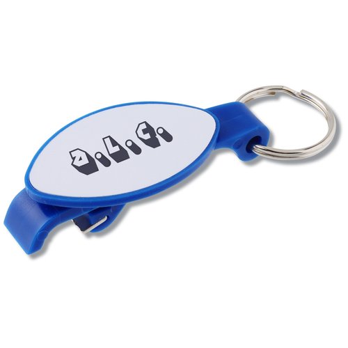 Flat Top Bottle Opener Key Tag - Closeout Main Image