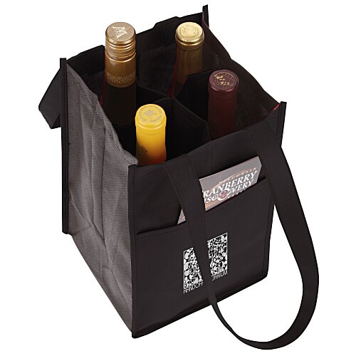 Non-Woven Four Bottle Bag Main Image