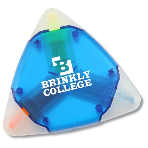 TriMark Highlighter - Translucent - Blue - Frosted Caps Main Image