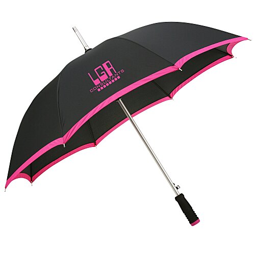 Edge Two Tone Pongee Umbrella - 46" Arc Main Image