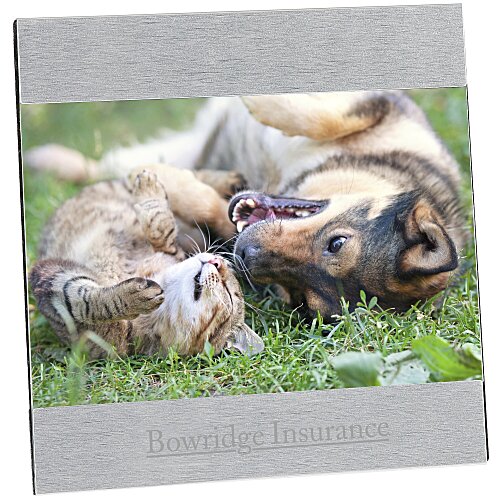 4 inches x 6 inches Brushed Aluminum Split Frame Main Image