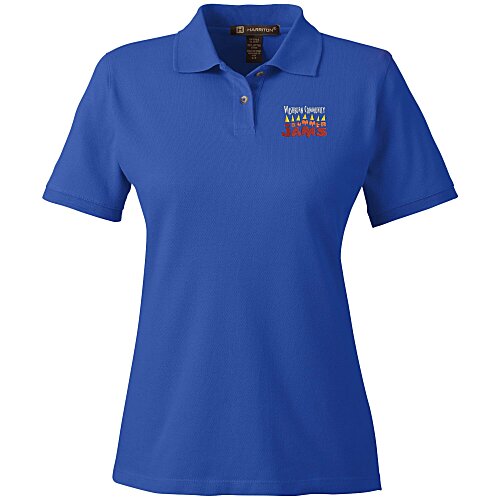 Harriton 10-oz Ringspun Cotton Pique Polo - Ladies' Main Image
