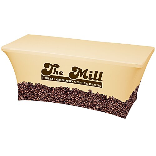 Hemmed Closed-Back UltraFit Table Cover - 6 feet - Full Colour Main Image