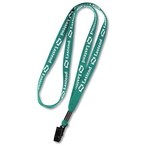 Lanyard with Black Metal Bulldog Clip - 1/2" - Closeout Main Image