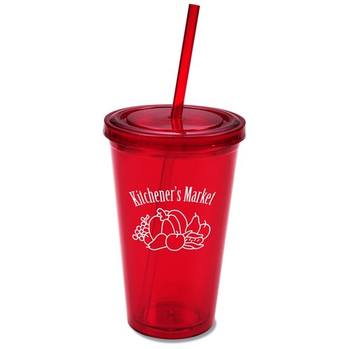 Varsity Tumbler with Straw Main Image