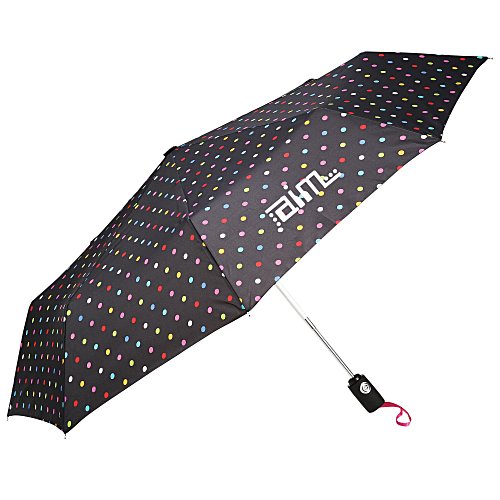 totes Auto Open/Close Umbrella - Polka Dot - 43" Arc Main Image
