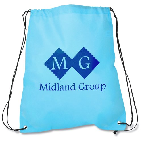 Two-Tone Non-Woven Knapsack - Closeout Main Image
