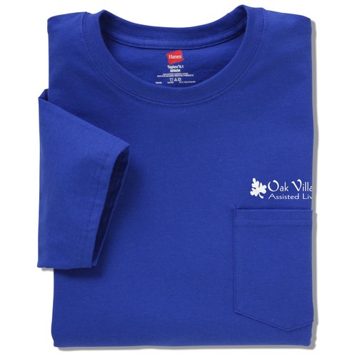 Hanes Tagless Pocket T-shirt - Screen - Colours Main Image