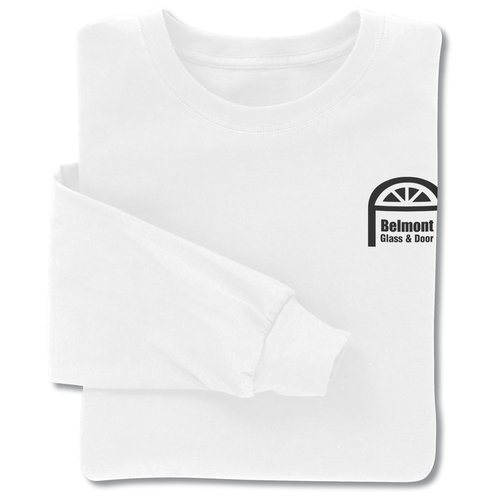 Hanes Tagless T-Shirt - Long Sleeve - White Main Image