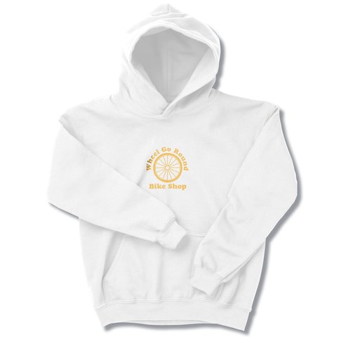 Gildan 50/50 Youth Hooded Sweatshirt - Screened - White Main Image
