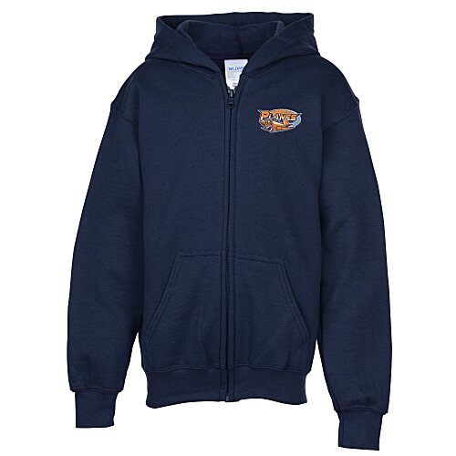 Gildan 50/50 Full-Zip Hooded Sweatshirt- Youth - Embroidered Main Image