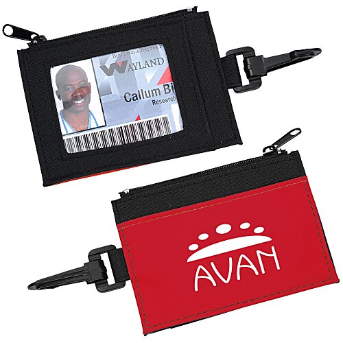 Zip Pouch ID Holder - Black Main Image