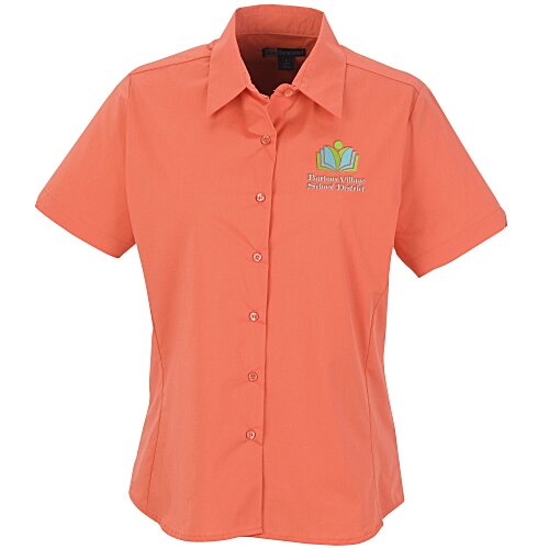 Easy Care Stretch Poplin Short Sleeve Blouse - Ladies' Main Image