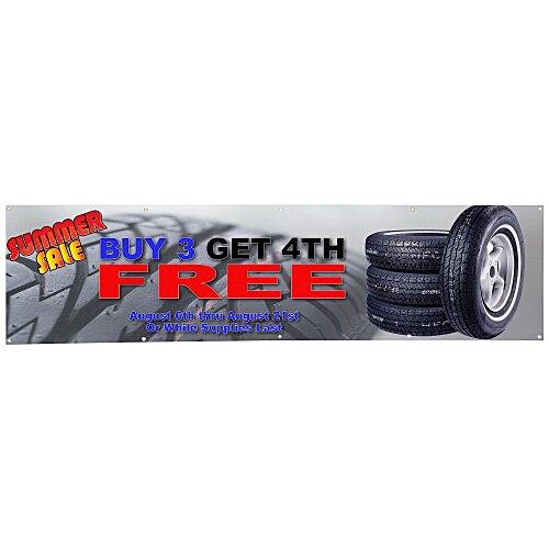 Value Outdoor Banner - 2 feet x 8 feet Main Image
