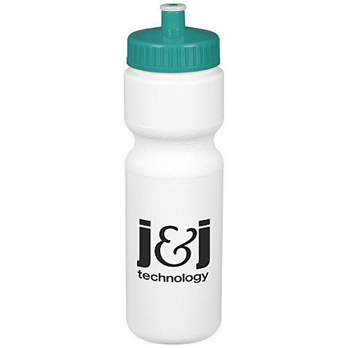 Value Bottle with Push Pull Lid - 28 oz - White Main Image
