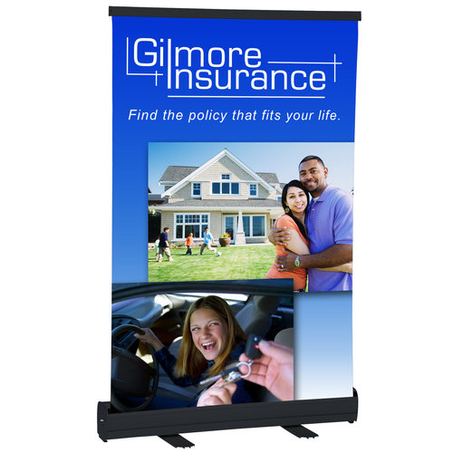 Economy Tabletop Retractable Banner Display - 24 inches Main Image