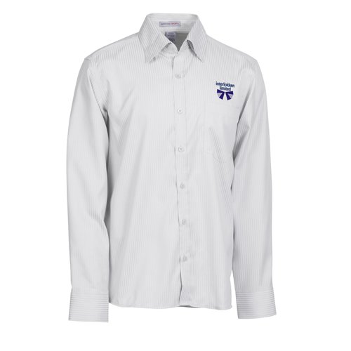 North End Wrinkle Free Cotton Stripe Jacquard Shirt - Men's Main Image