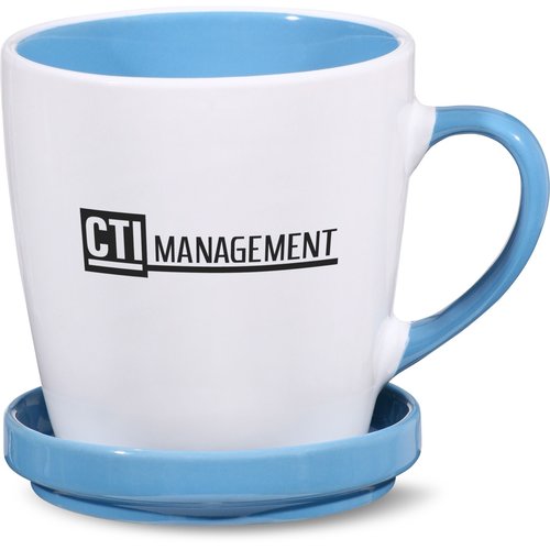 Double Up Mug with Coaster - White - 12 oz. Main Image