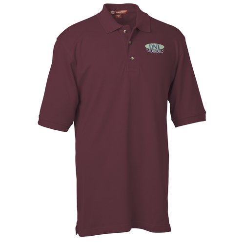 Harriton 10 oz. Ringspun Cotton Pique Polo - Men's - 24 hr Main Image