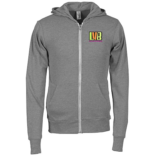 Bella+Canvas Tri-Blend Unisex Lightweight Hoodie - Embroidered Main Image