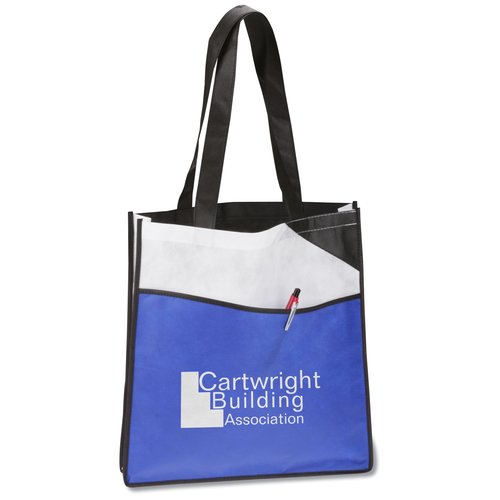 Pocket Non-Woven Tote - Closeout Main Image