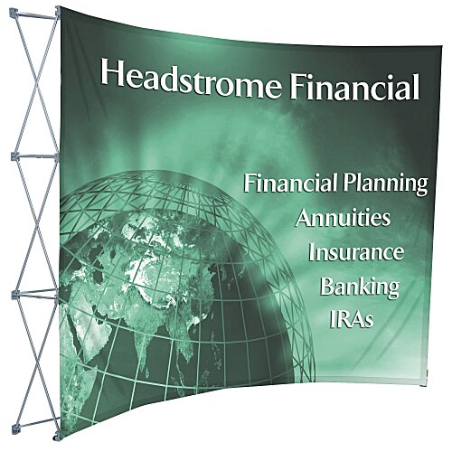 Splash Curved Floor Display - 9 feet - Front Graphics Main Image